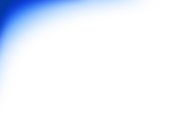 Blue gradient curved shape fading into black background at the top left corner.