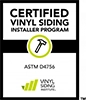Certified Vinyl Siding Installer logo