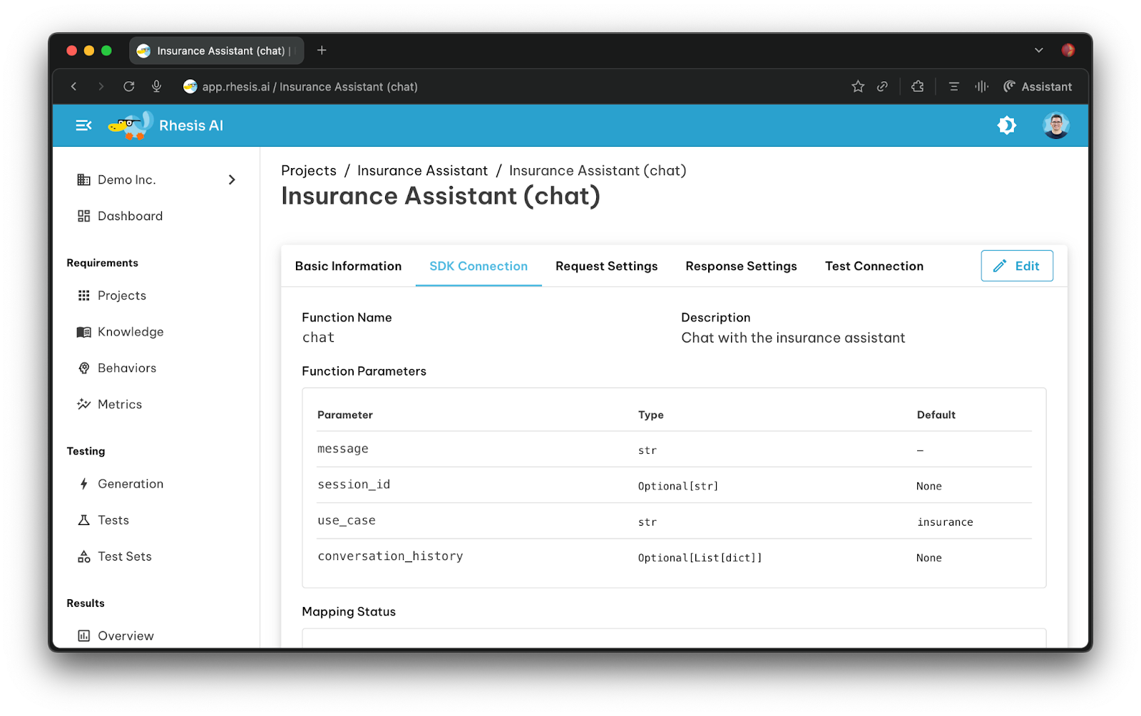 Detail Page Endpoints in Rhesis