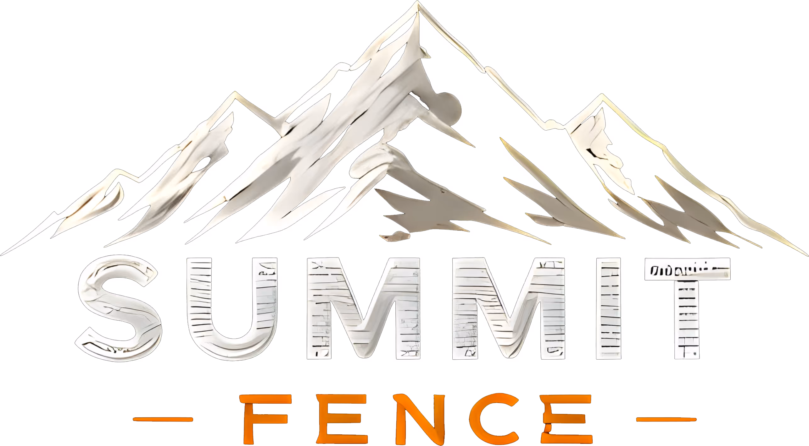 Premier Fencing White Text Logo