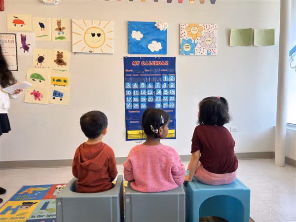 Children during circle time at our School Readiness Therapeutic Program