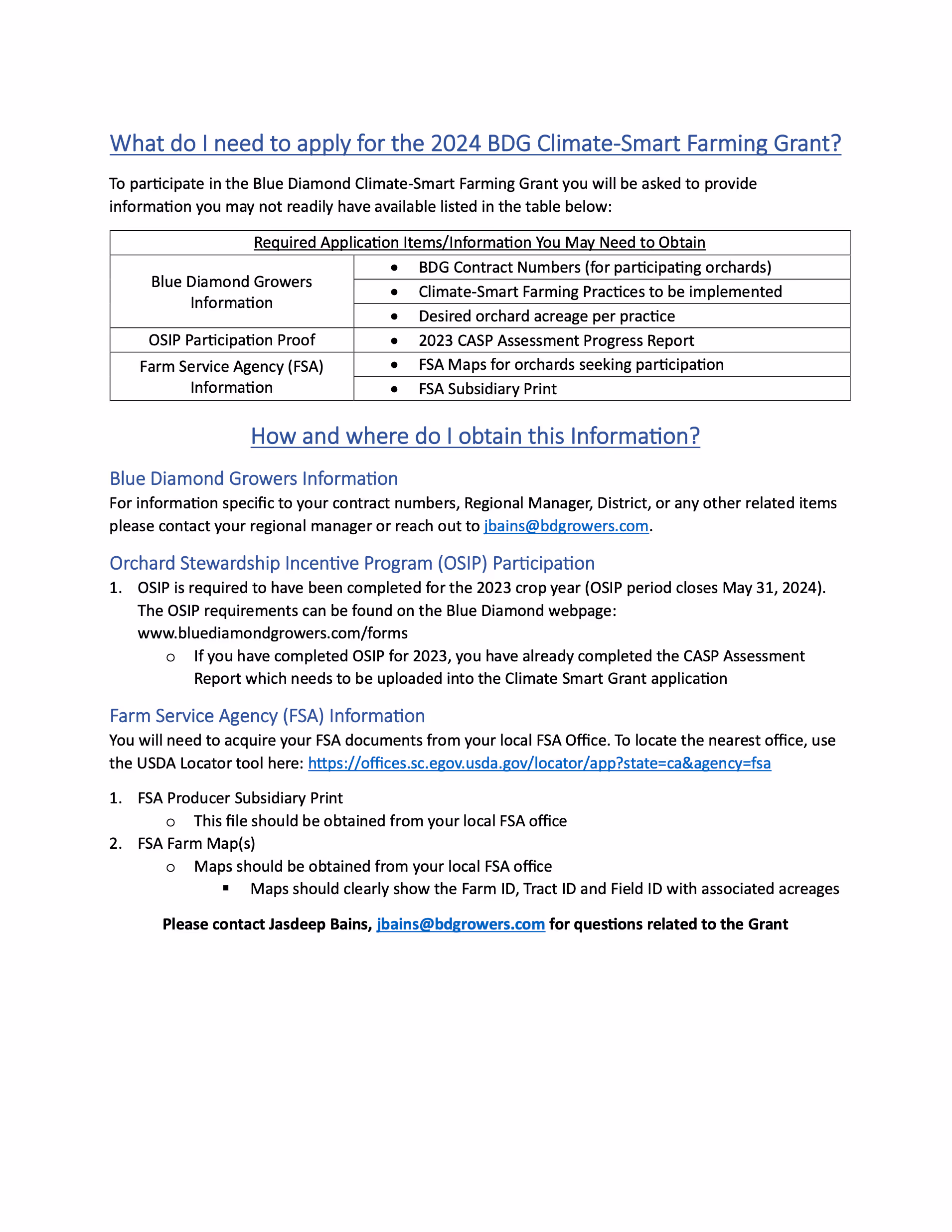 2024 BDG Climat Smart Grant