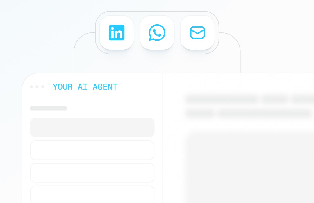 Your AI agent, connected to LinkedIn, WhatsApp and email through LinkupAPI
