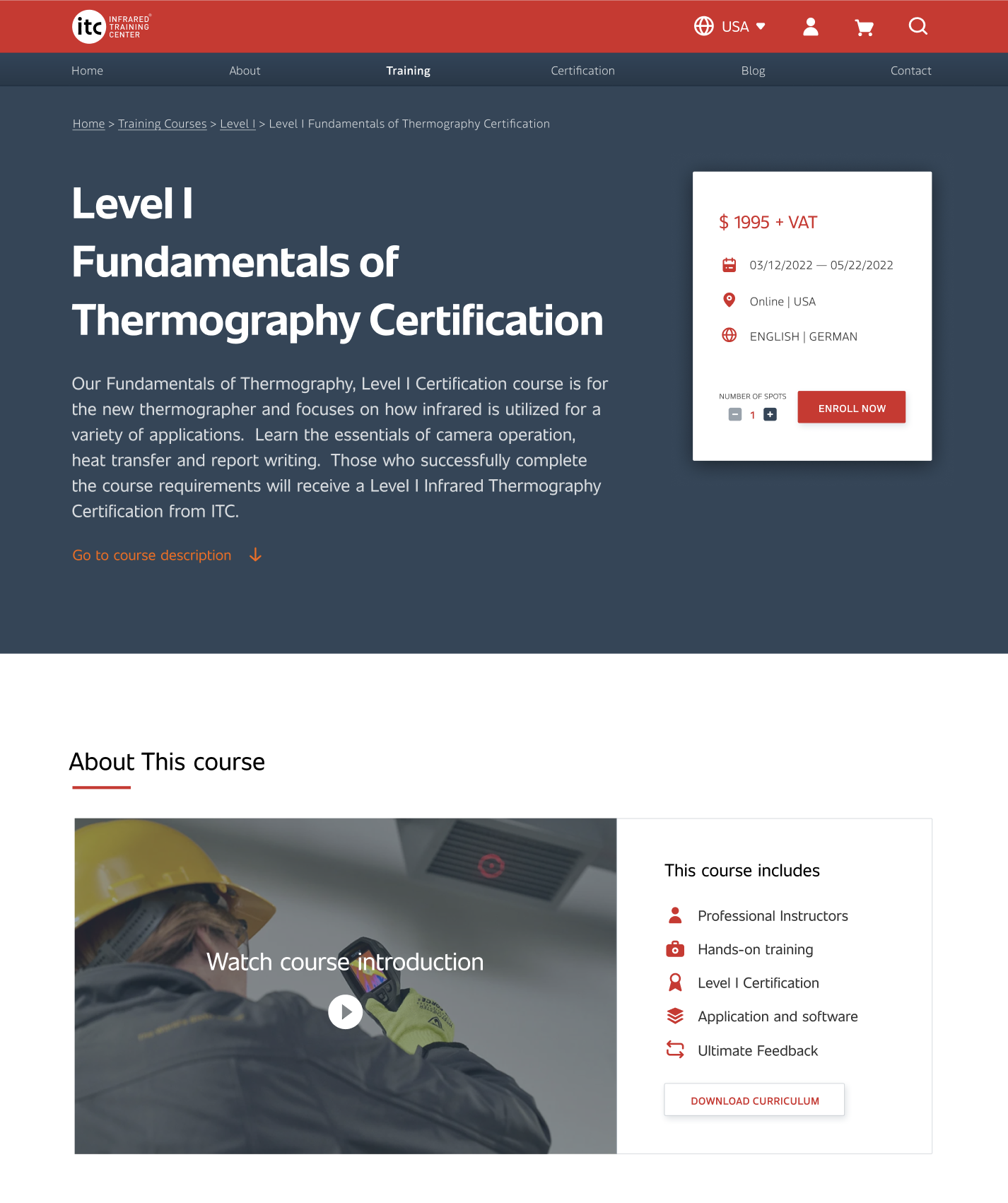 A design frame of the product page, part 1