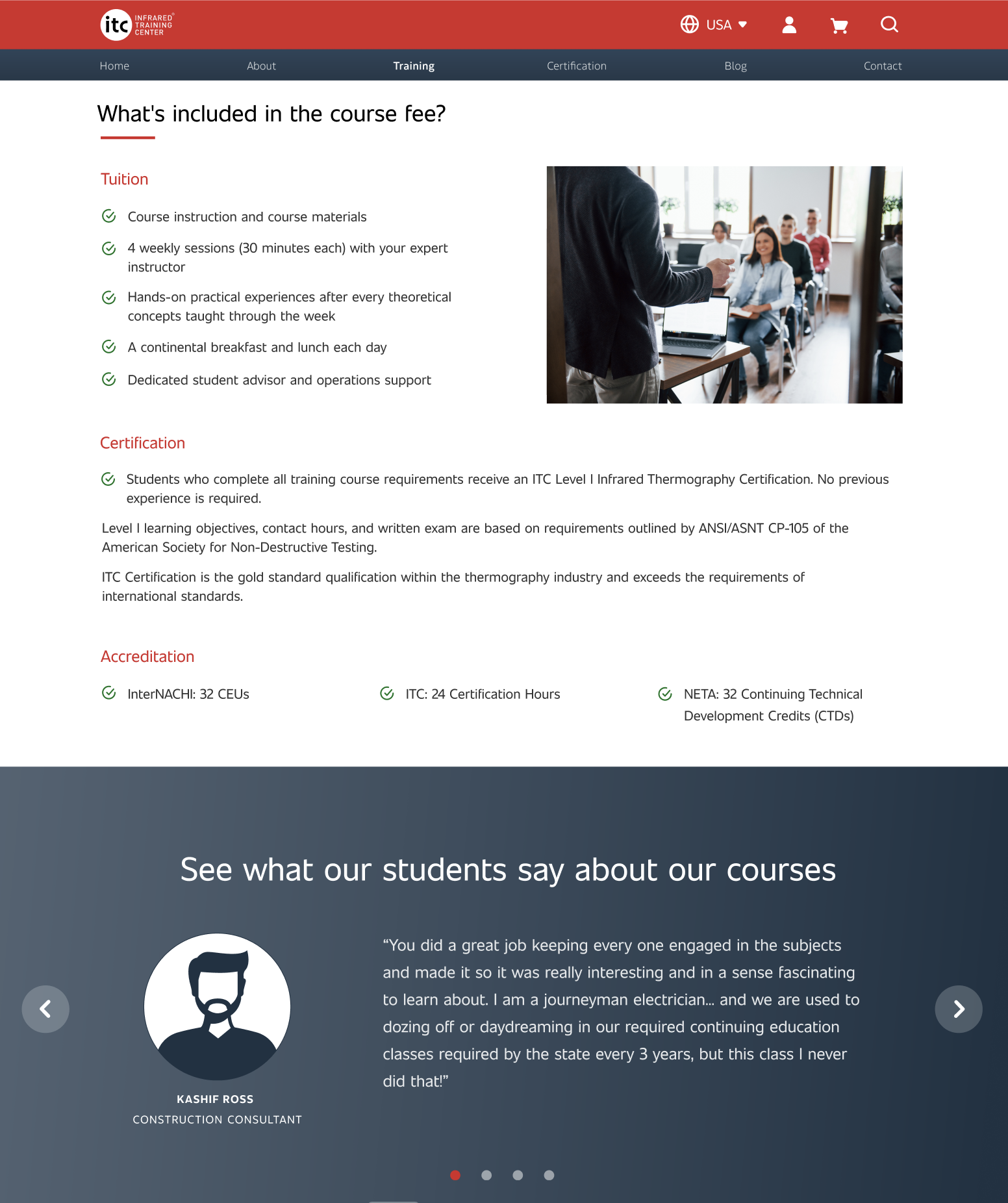 A design frame of the product page, part 3