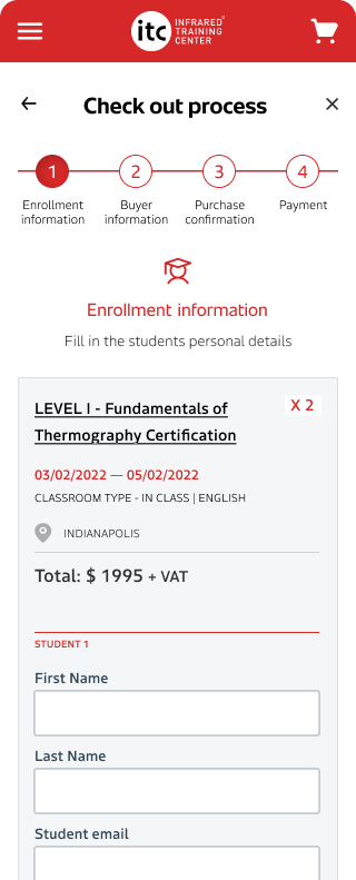 Guest checkout design frame: step 1