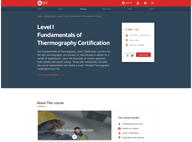 A frame of the new product page design