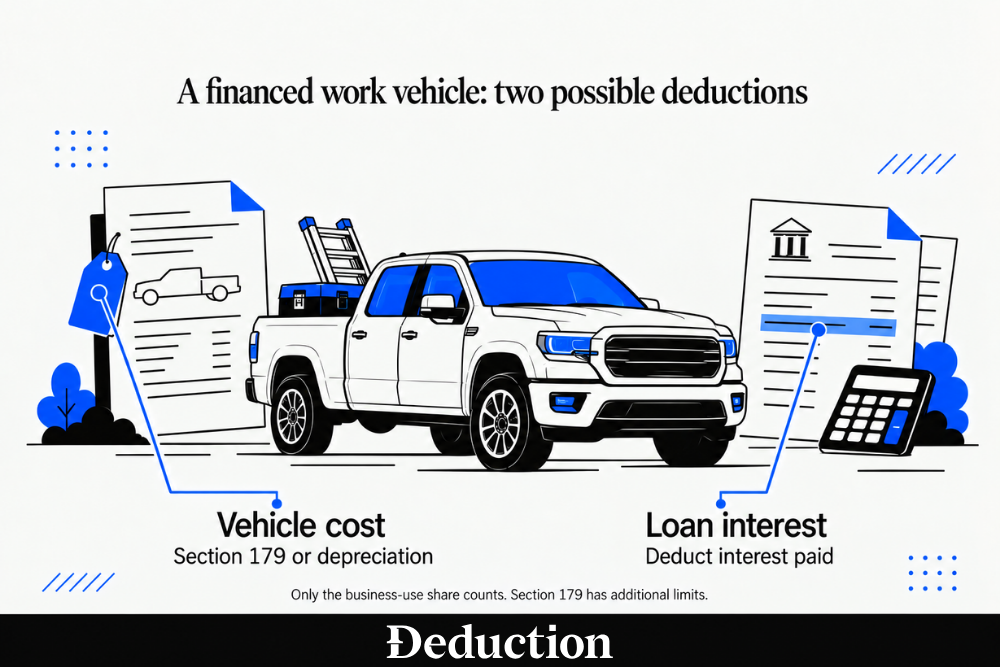 work vehicle sample for loan interest deduction