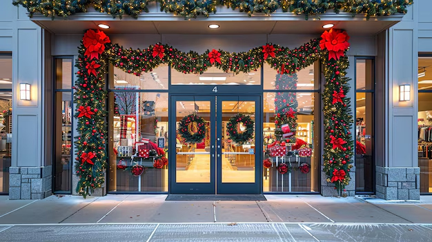festive-storefront-decorated-with-christmas-wreaths-garlands