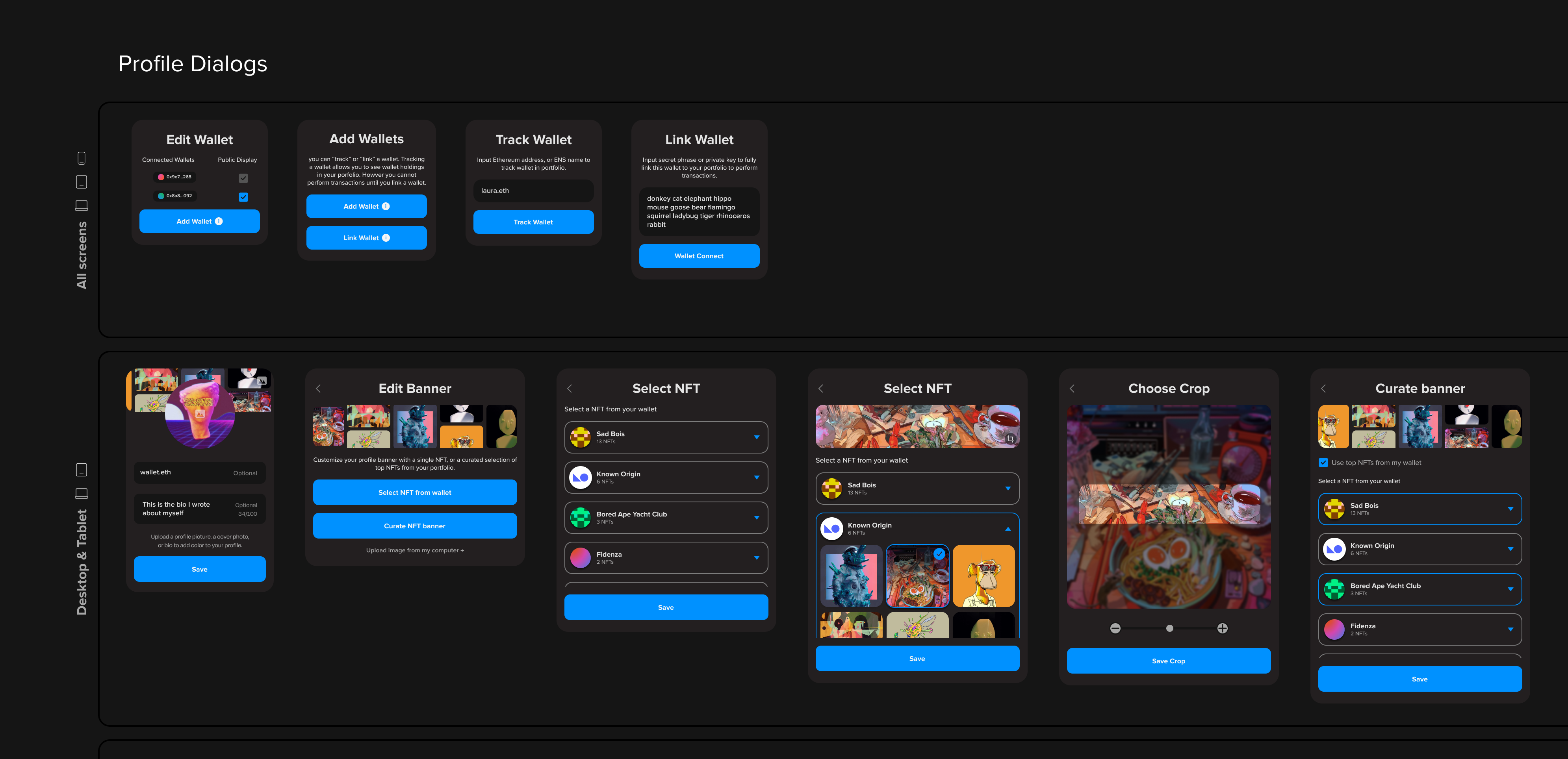 Patterns set the base for iterating screens and flows