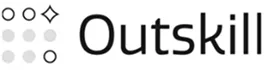 Outskill company logo with geometric shapes arranged in a square grid to the left of the text.