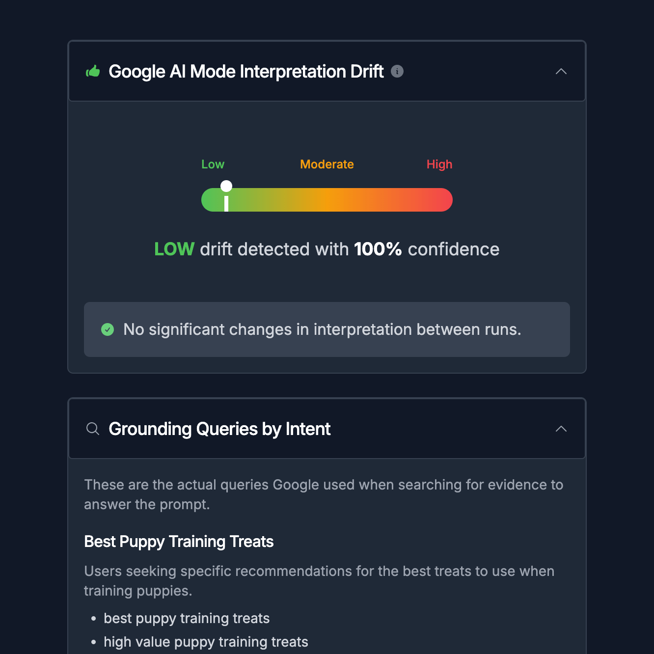 Capture AI Mode Grounding Queries UI screenshot within Hi, Moose