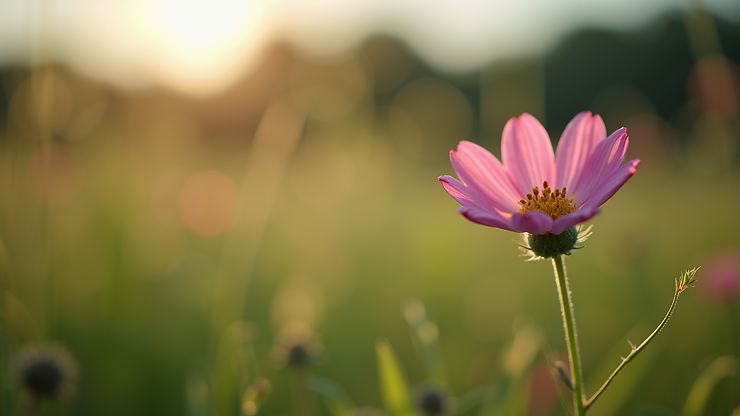 Close-up of a blooming wildflower in a natural setting