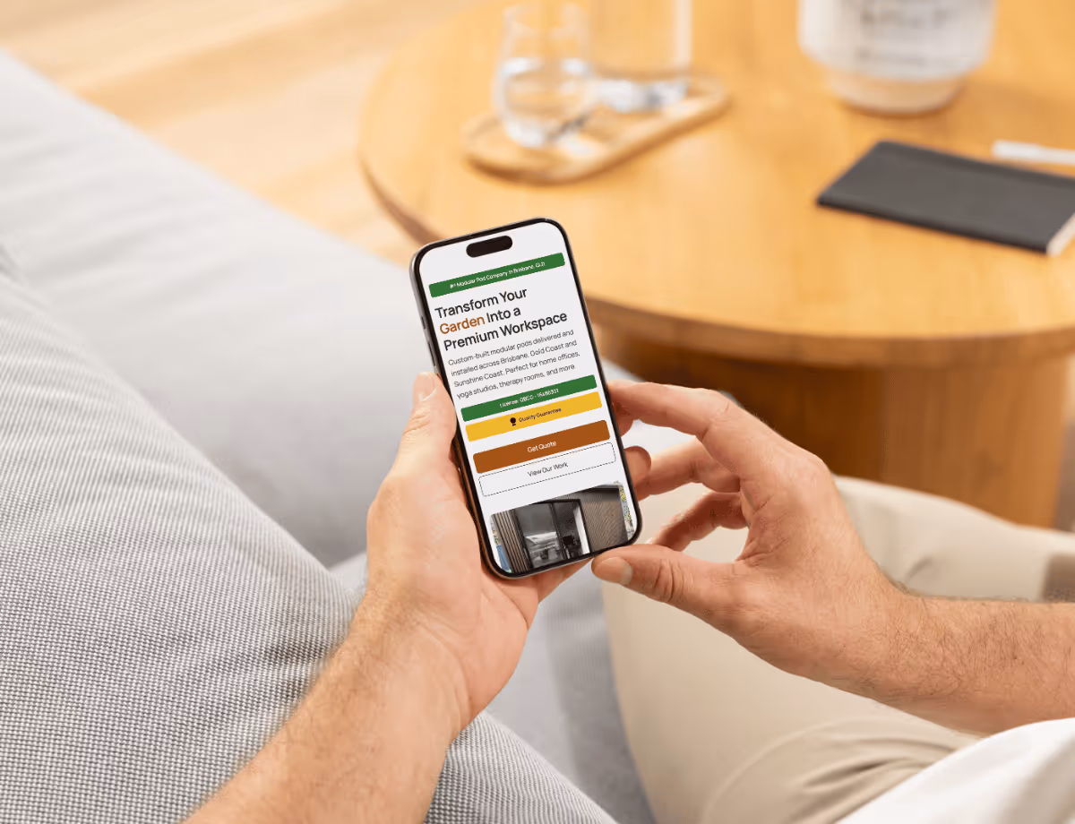 Flexipod solutions website design mockup