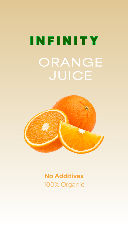 Infinity Orange Juice packaging