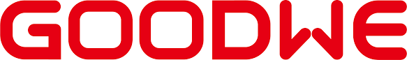 GOODWE Firmenlogo in roter Schrift.