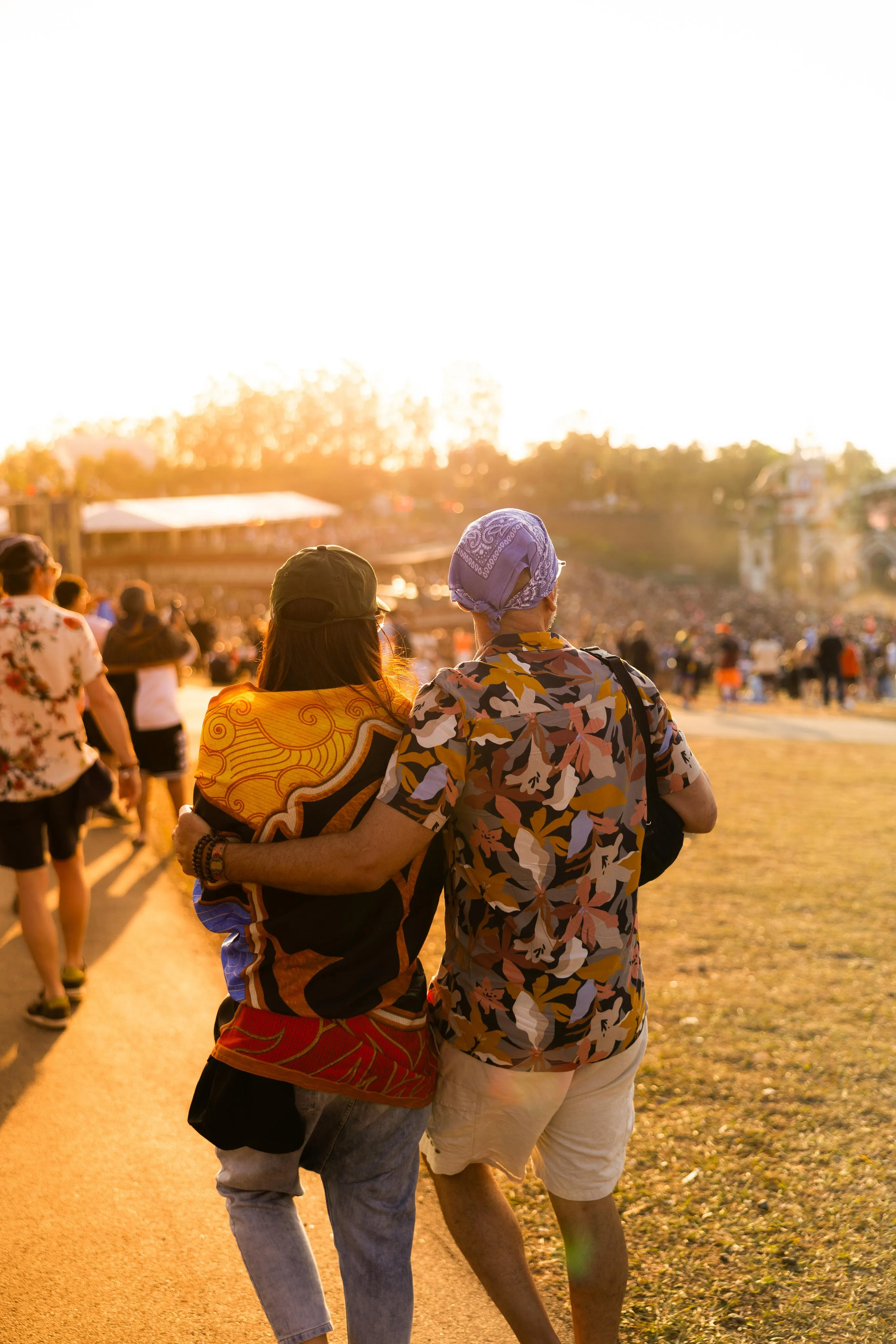 Duo walking the holy grounds