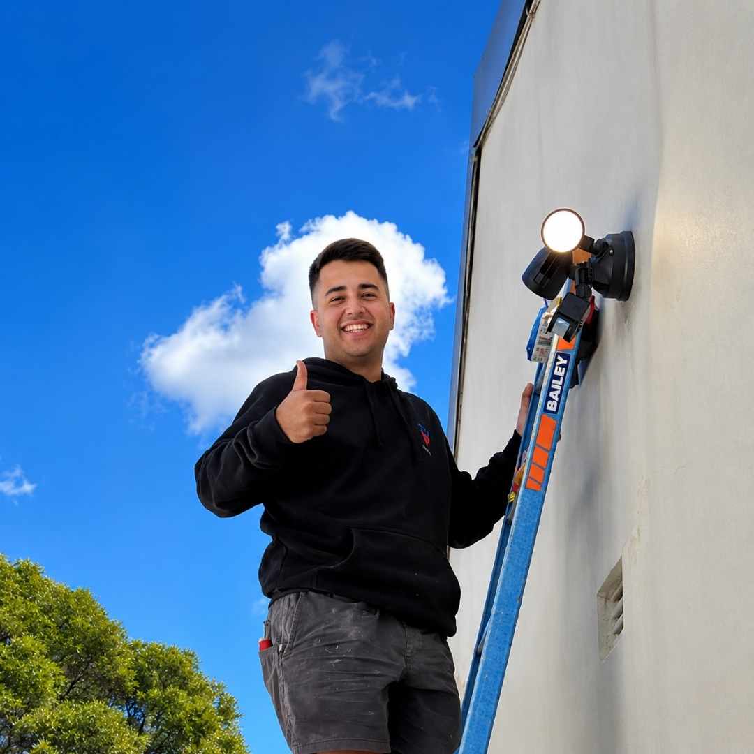 Electrician working on a property that has a switchboard problem