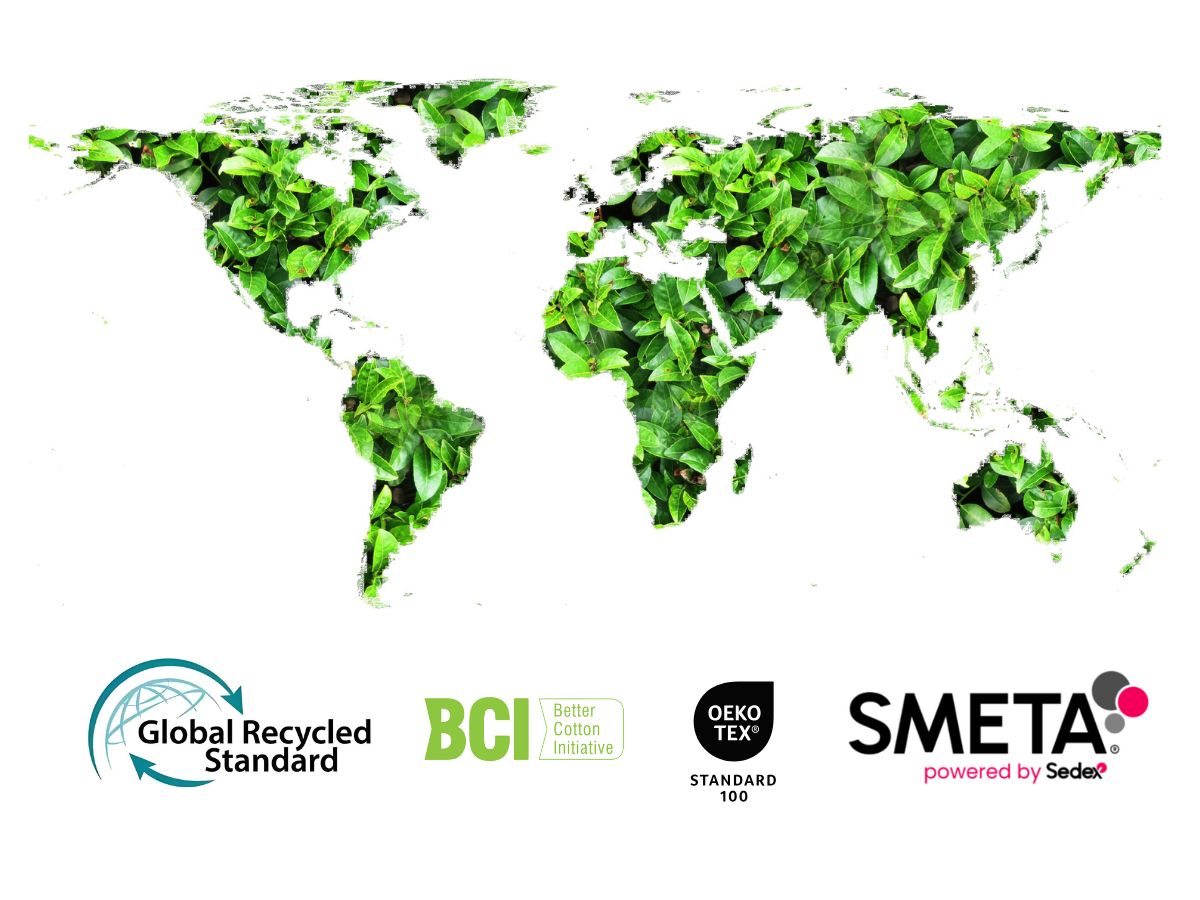 elerico SMETA, BCI, GRS, OEKO, certifications