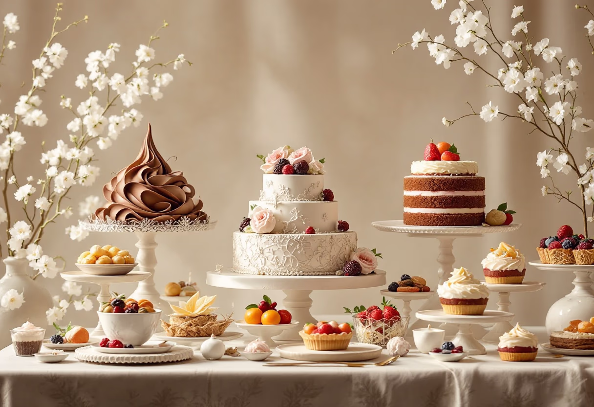 image of dessert selection (for a fine dining restaurant)