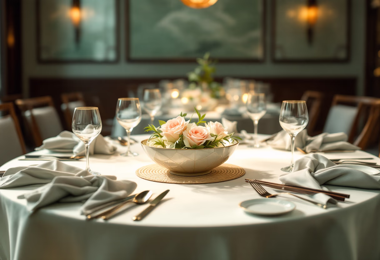 image of dining tables ready for guests