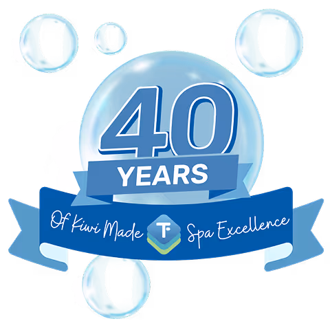 40th Anniversary Badge with Bubbles