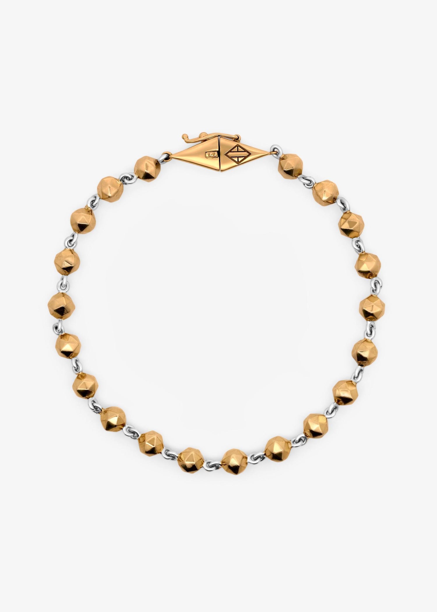 Bead bracelet in 18k yellow gold with a minimalist beaded design.