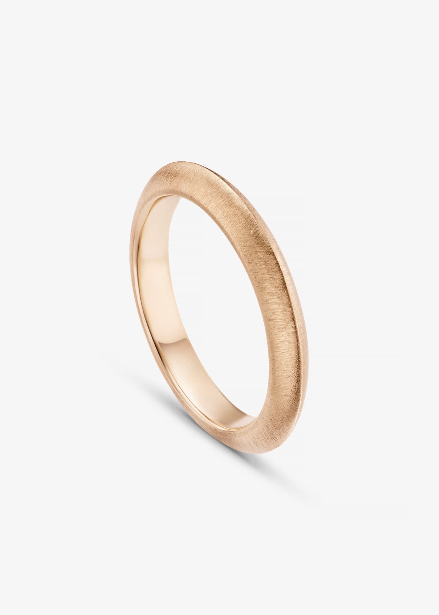 Knife Edge Ring in 18k rose gold with a sleek minimalist band design.