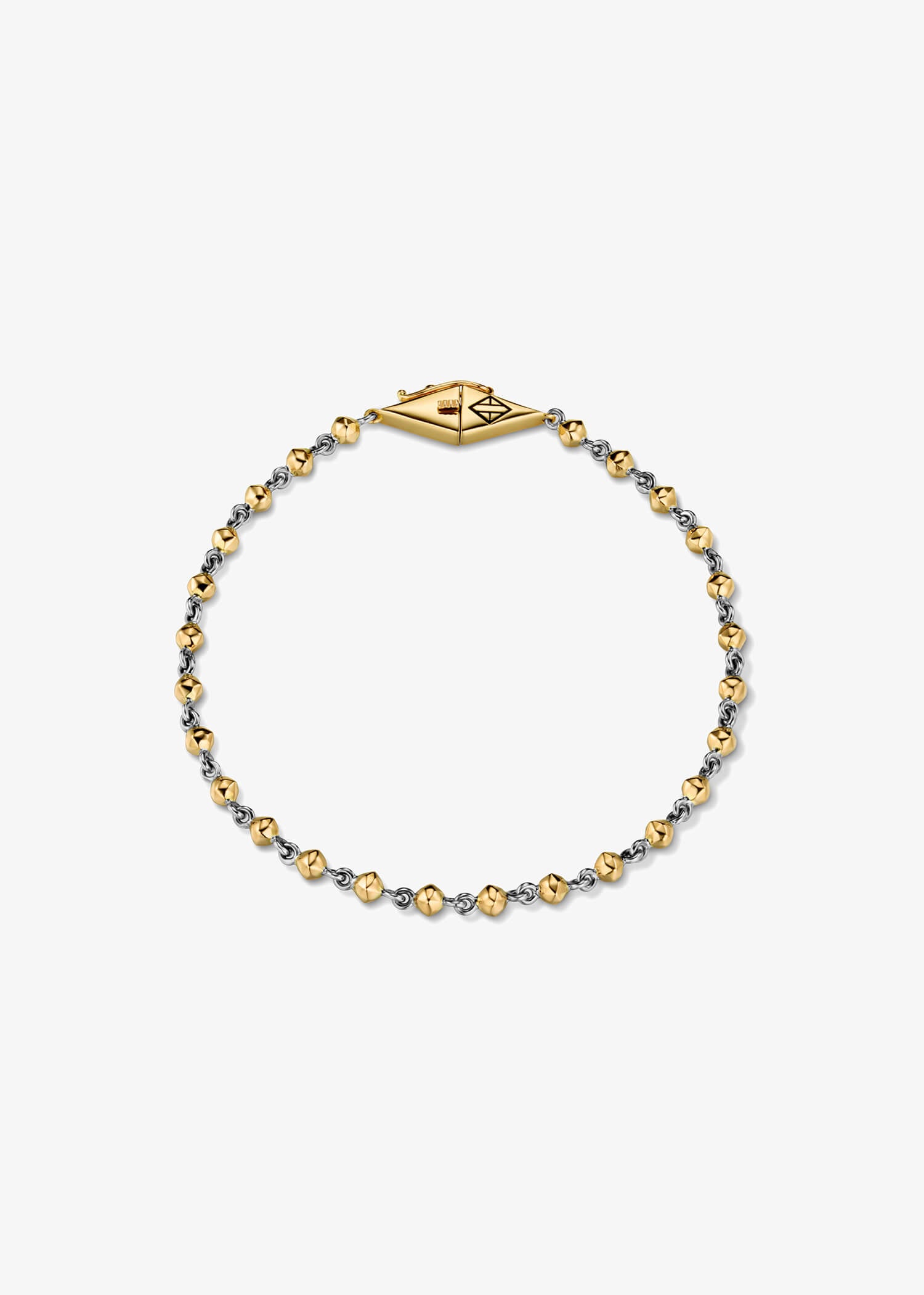 Mini Bead bracelet in 18k yellow gold with a minimalist beaded design.