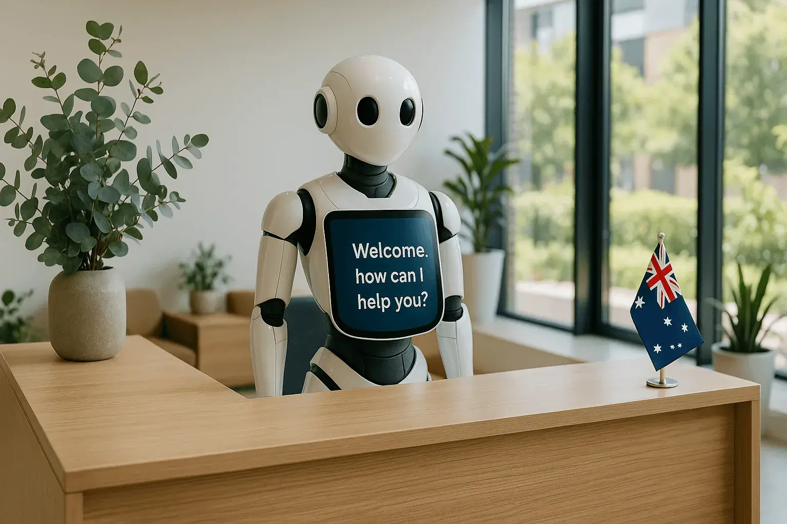 AI Phone Receptionist is talking on the phone with tradie