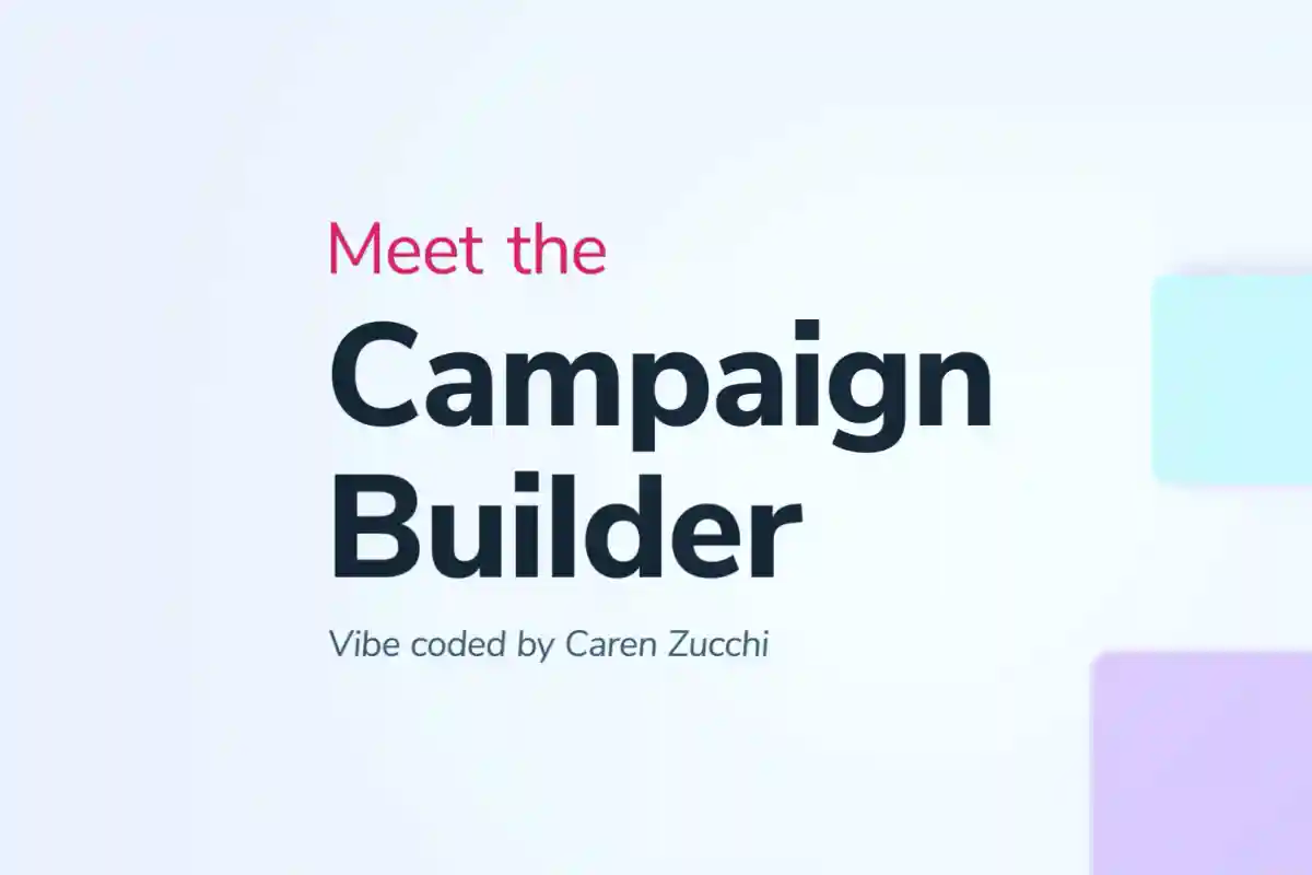 Animation of Campaign Builder project card showing the opening screen with the text Meet the Campaign Builder.