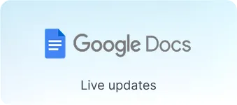 Google docs live updates