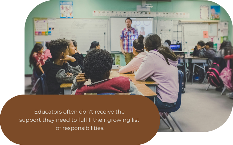 Educators often don't receive the support they need to fulfill their growing list of responsibilities.