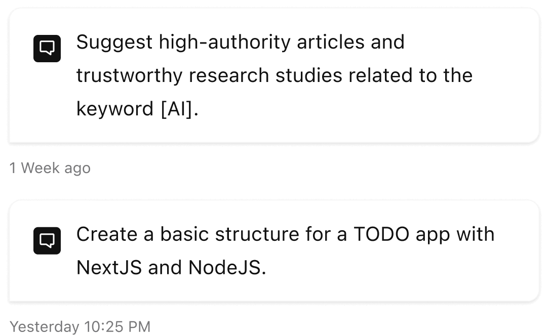 Conversational History Image - Techbot X Webflow Template