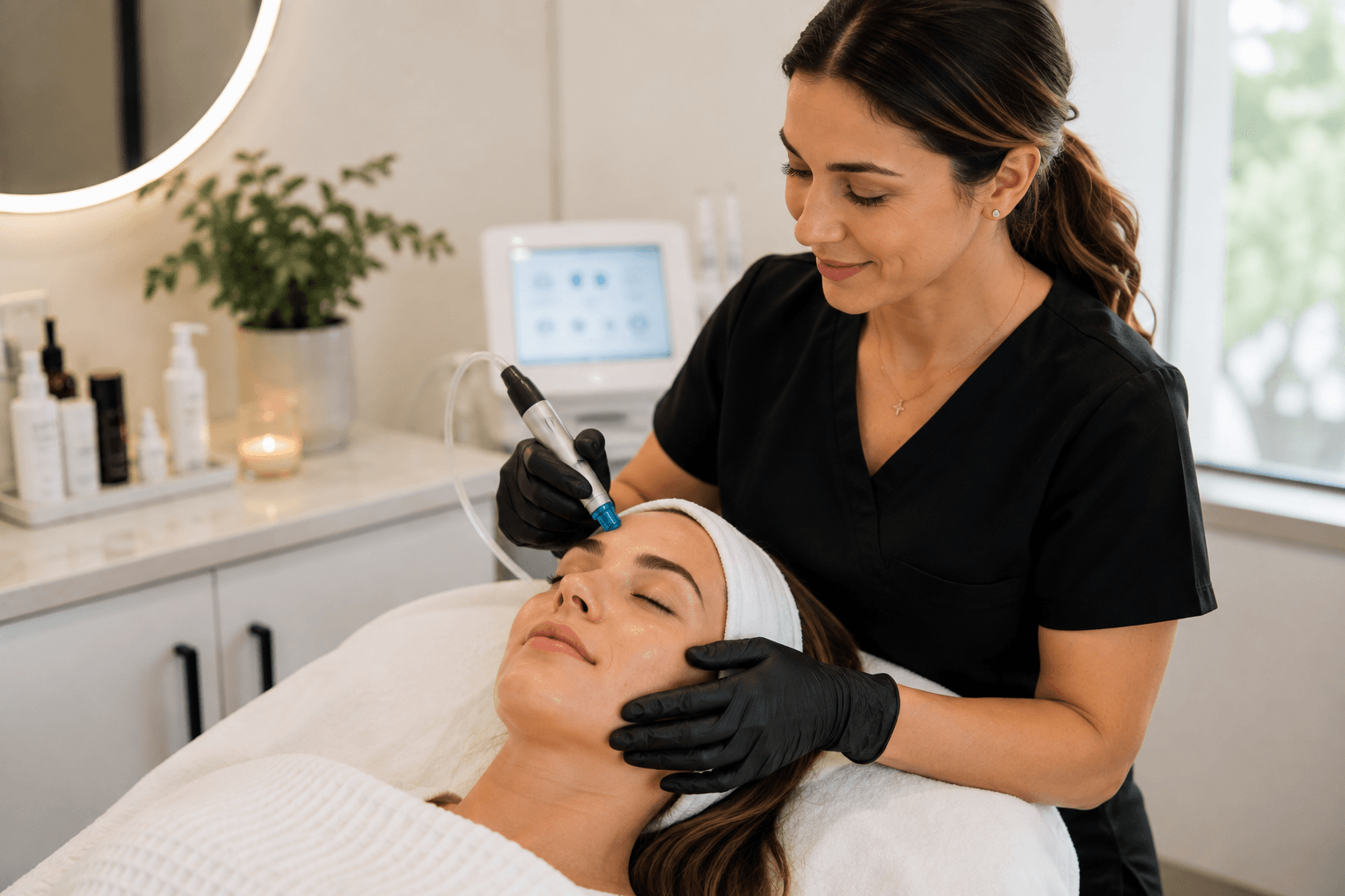 Skin treatment room at a medspa in Ocala, Florida