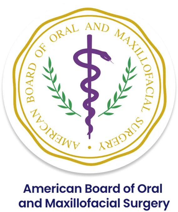 The american board of oral and medical surgery logo.