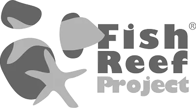 Fish Reef Project logo featuring abstract coral and starfish shapes with the text 'Fish Reef Project'.