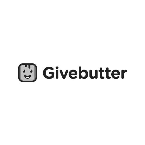 Givebutter logo with a smiling square face icon to the left of the brand name.
