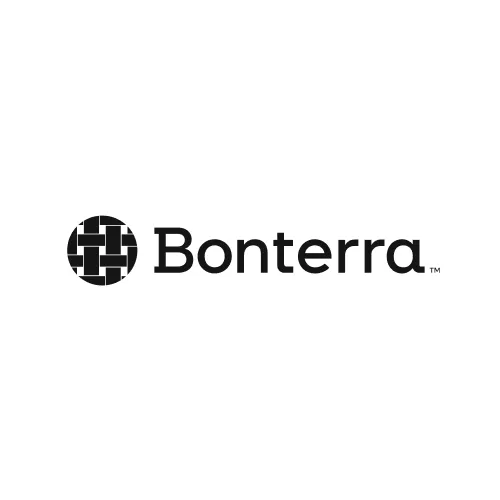 Bonterra logo with a circular woven pattern symbol to the left of the company name.