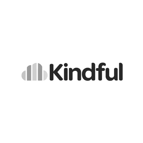 Kindful logo featuring the word 'Kindful' next to a stylized cloud with vertical bars.