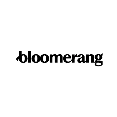 The word 'boomerang' in bold black text on a white background.