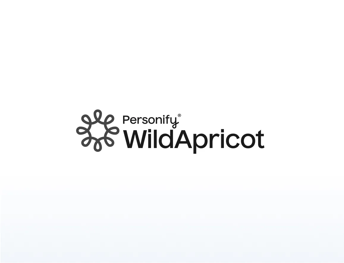 Personify WildApricot logo with circular loop design.