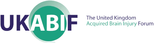 Logo of UKABIF with text The United Kingdom Acquired Brain Injury Forum.