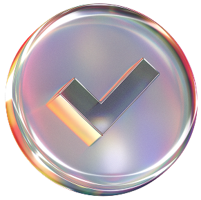 3D image of a tick in a circle