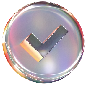 3D image of a tick in a circle