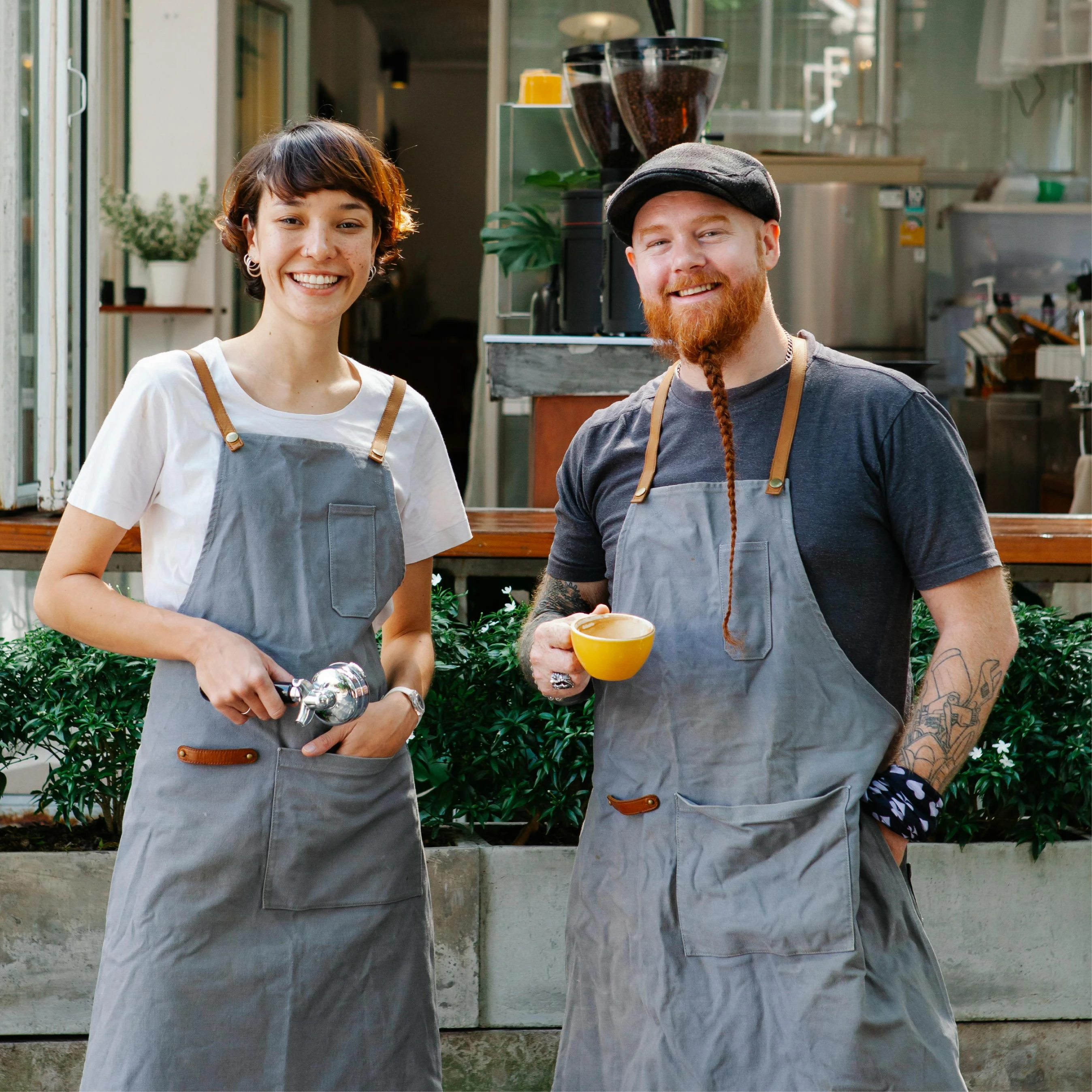 Image of a happy baristas - business owners