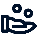 A hand with coins falling into it. This icon represents wealth managers.