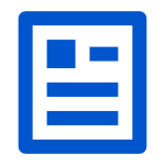 A blue document icon representing curriculum