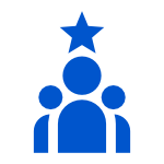 A blue icon representing teams