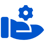 A blue icon representing sales enablement